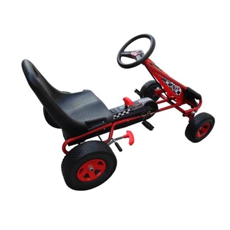 Go-kart a pedali per bambini, sedile regolabile, rosso - 2