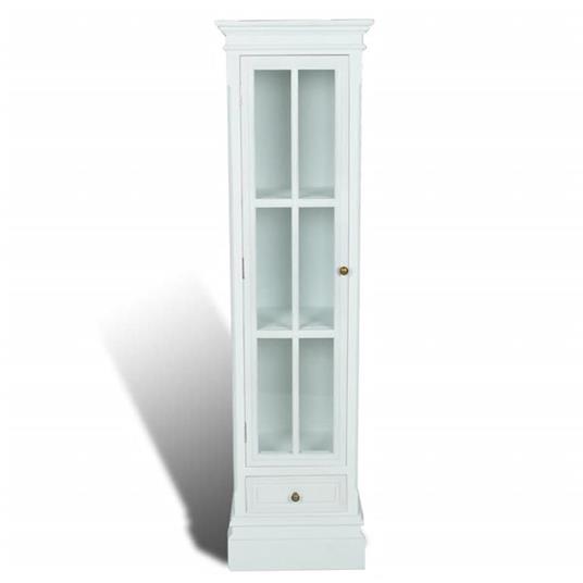 vidaXL Armadietto con Libreria Elegante con 3 Scaffali Bianco in Legno - 2