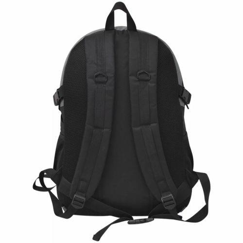 vidaXL Zaino da Trekking 40L Nero e Grigio - 4