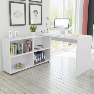 vidaXL Scrivania Angolare con 4 Ripiani Bianca - vidaXL - Casa e Cucina |  IBS
