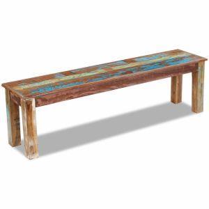 vidaXL Panca in Legno Massiccio di Recupero 160x35x46 cm