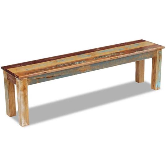 vidaXL Panca in Legno Massiccio di Recupero 160x35x46 cm - 3