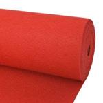 vidaXL Tappeto Piatto da Esposizione 1x24 m Rosso