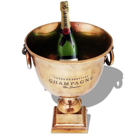 vidaXL Trofeo Coppa Champagne Cooler Rame Marrone - 2