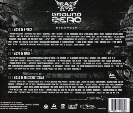 Ground Zero 2015. The Night Festival - CD Audio - 2