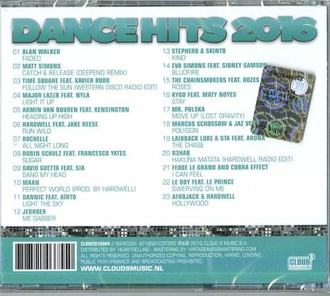 Dance Hits 2016 - CD Audio - 2