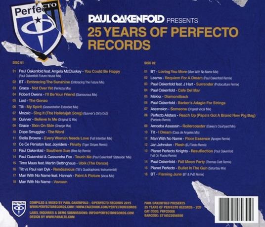 25 Years of Perfecto Records - CD Audio di Paul Oakenfold - 2