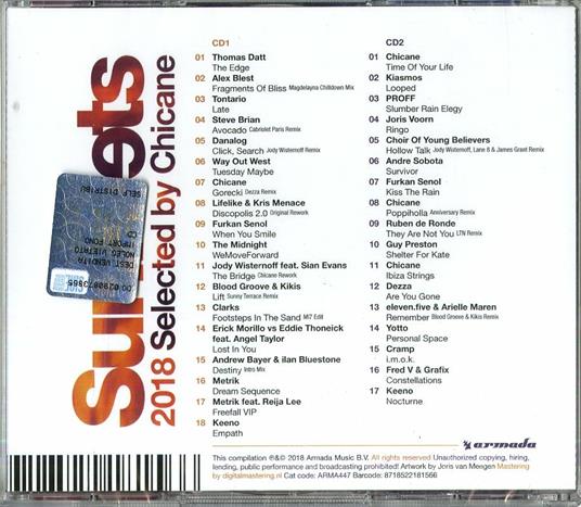 Sun Sets 2018 - CD Audio di Chicane - 2