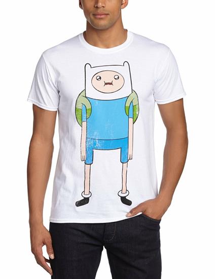 T-Shirt Adventure Time. Finn Print. White T-shirt