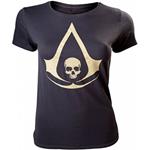 T-Shirt Donna Assassin's Creed Iv. Black. Female T-shirt
