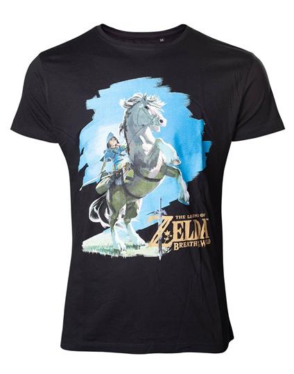 T-Shirt Unisex Tg. L Zelda Breath Of The Wild. Link On Chest