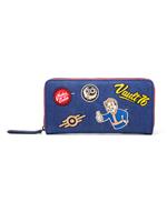 Portafoglio Fallout. Vault 76 Denim Zip Around With Patches Multicolor