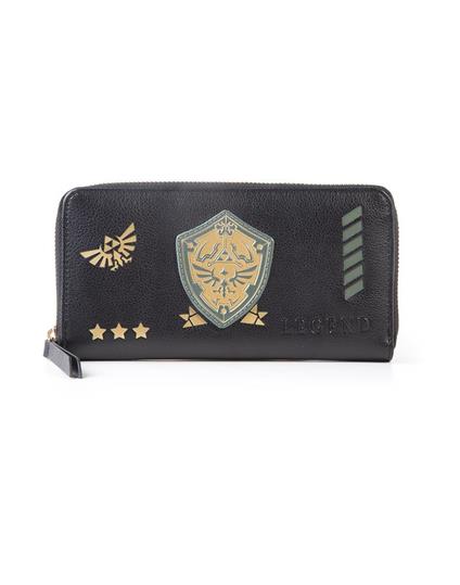 Nintendo: Legend Of Zelda . Zelda Legend Ladies Zip Around Black Portafoglio