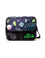 Borsa A Tracolla Rick And Morty Space Aop With Flock Print Black