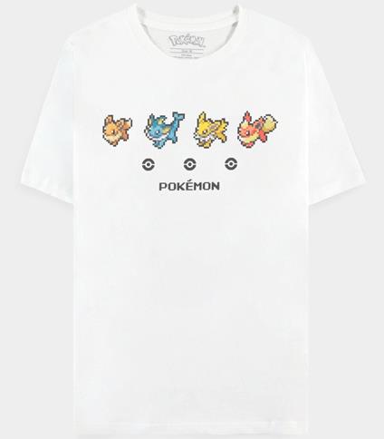 T-Shirt Donna Tg. M. Pokemon: Eeveelutions White