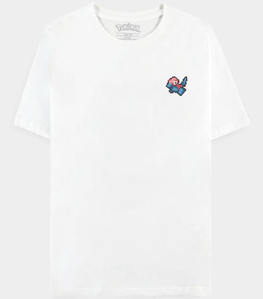 T-Shirt Donna Tg. XL. Pokemon: Pixel Porygon White