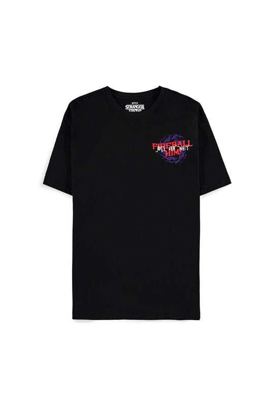 Stranger Things - Hell Fire Club Men''S Short Sleeved T-Shirt - L Short Sleeved T-Shirts M Black