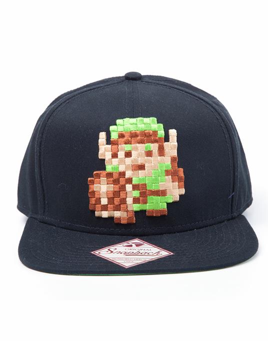 Cappellino Nintendo. Link 8bit Zelda Snapback Caps Snapback U Black