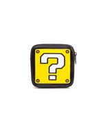 Nintendo. Question Mark Shaped Coin Pouch Wallets Zip Around F Yellow