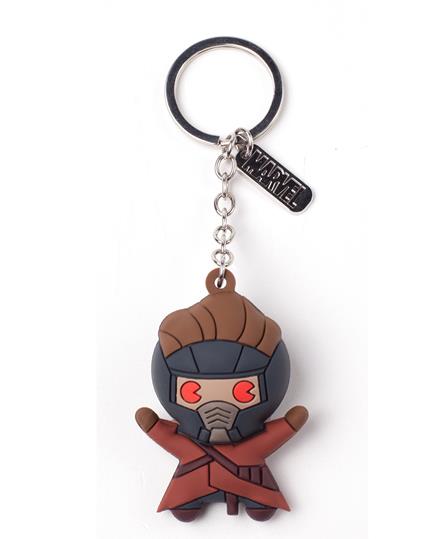 Portachiavi Marvel. Peter Quill Character Rubber 3D Multicolor