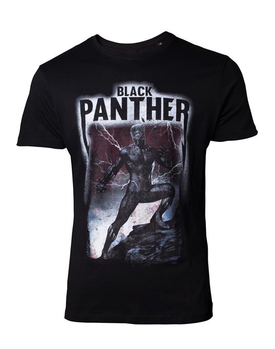 T-Shirt Unisex Tg. L Black Panther. Band Tee Inspired Black