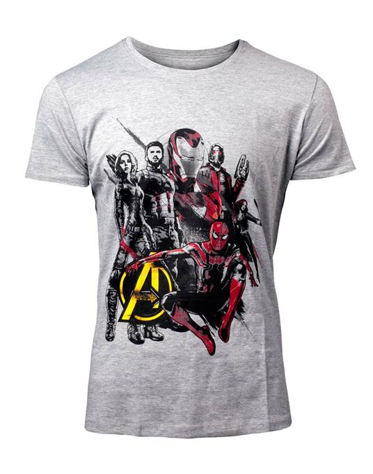 T-Shirt Unisex Tg. XL. Avengers: Infinity War Character Grey