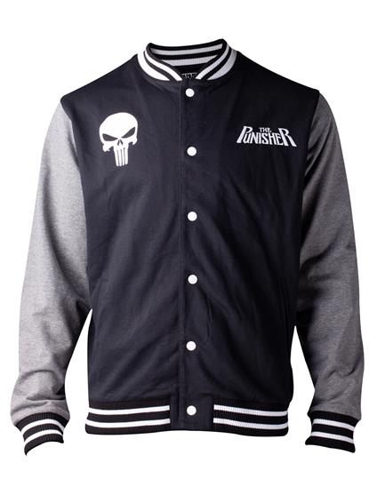 Giacca Unisex Tg. M Marvel. The Punisher Varsity Baseball Multicolor