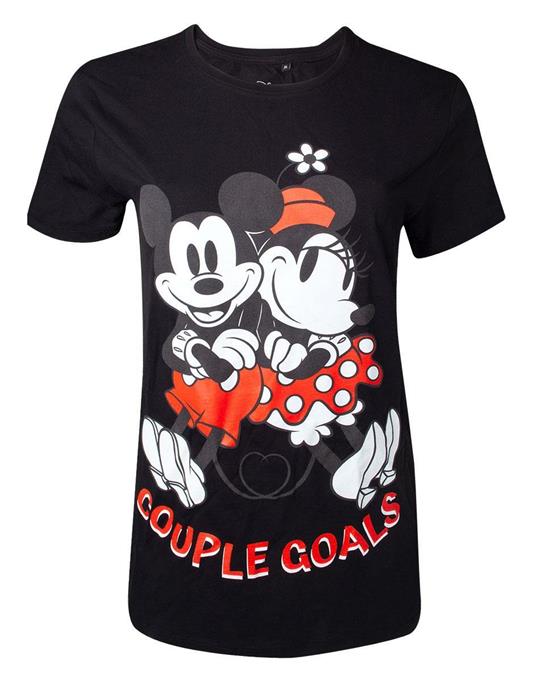 T-Shirt Unisex Tg. L. Disney: Mickey Mouse - Couple Goals Black