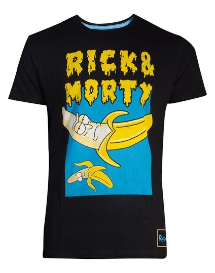 T-Shirt Unisex Tg. XL. Rick And Morty: Low Hanging Fruit Black