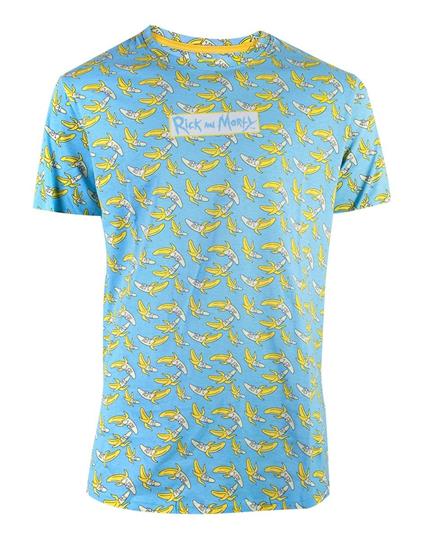 Maglia Manica Lunga Unisex Tg. XL. Rick And Morty: Banana Aop Blue