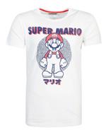 T-Shirt Unisex Tg. M. Nintendo: Super Mario Anatomy Mario White