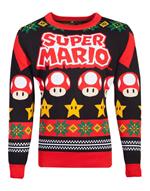 Felpa Unisex Tg. 2XL. Nintendo: Super Mario Knitted Christmas Black
