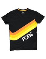 T-Shirt Unisex Tg. L. Atari: Pong Wave Stripe Black