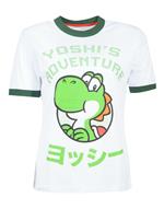 T-Shirt Donna Tg. XL. Nintendo: Super Mario Yoshi Adventure Skinny White