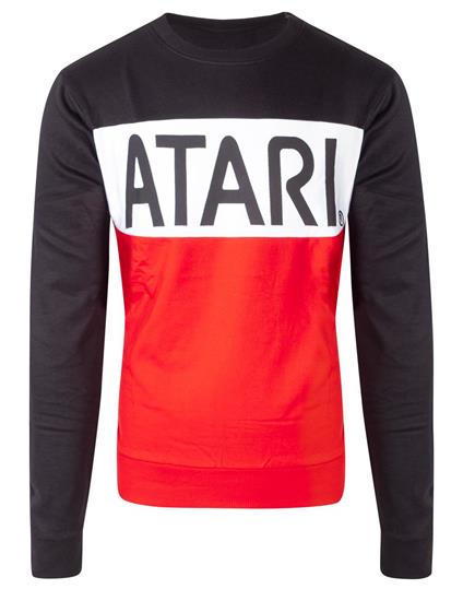 Felpa Con Cappuccio Unisex Tg. M. Atari: Cut & Sew Multicolor