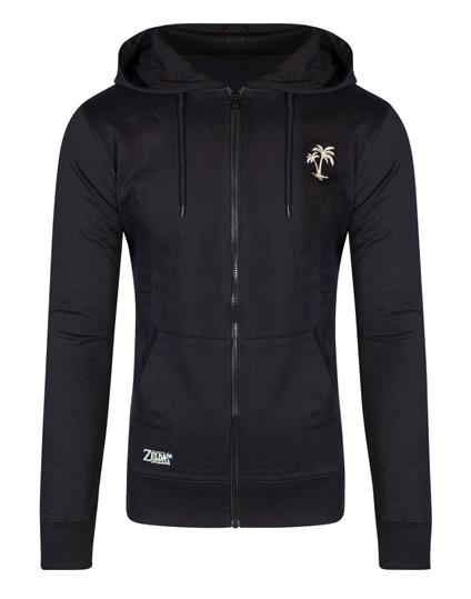 Felpa Con Cappuccio Unisex Tg. L. Zelda: LinkS Awakening Tribal Black