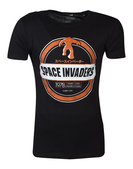 T-Shirt Unisex Tg. L Space Invaders: Monster Invader Black