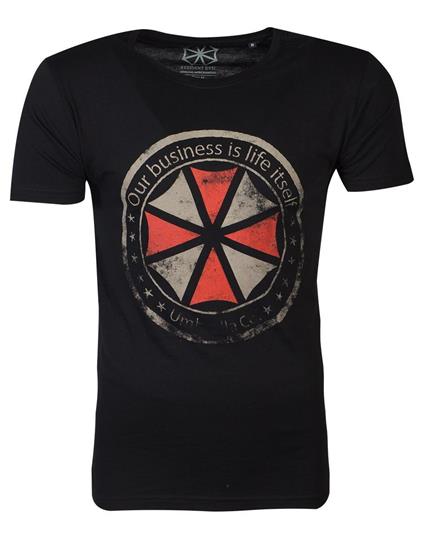 T-Shirt Unisex Tg. S Resident Evil:- Umbrella Logo Black