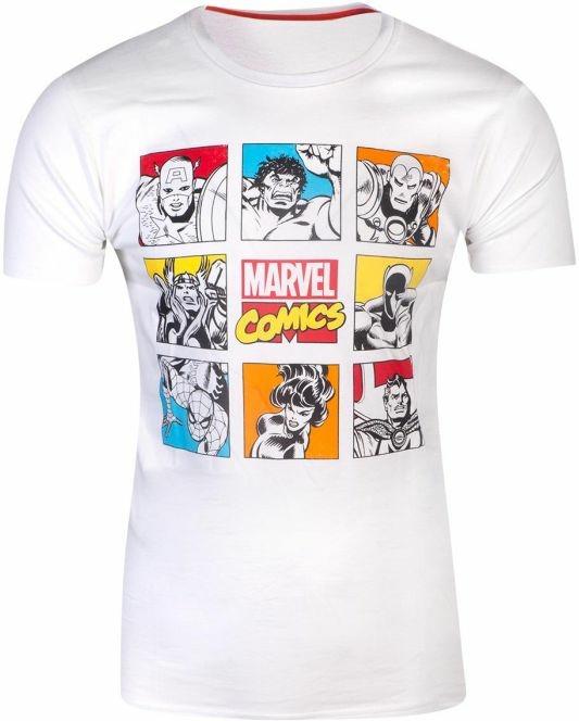 T-Shirt Unisex Tg. XL Marvel Comics Retro Character White