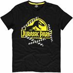 T-Shirt Unisex Tg. S Jurassic Park Logo Black