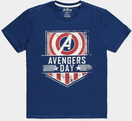 T-Shirt Unisex Tg. S Marvel Avengers Day Blue