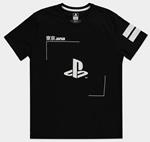 T-Shirt Unisex Tg. L Sony Playstation Black & White Logo Black