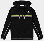 Felpa Con Cappuccio Unisex Tg. XL Sony Playstation Color Stripe Black