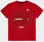 T-Shirt Unisex Tg. M Dc Comics Batman Grid Logo Red
