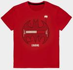 T-Shirt Unisex Tg. XL Dc Comics Batman Grid Logo Red