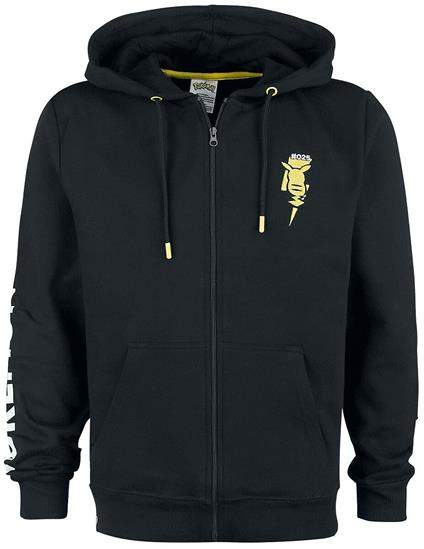 Pokemon - Attacking Pika! - Men'S Zipper Hoodie - L Hooded Sweatshirts M Black