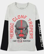 Star Wars: The Bad Batch - Hunter - Double Sleeved T-Shirt - 110/116 Short Sleeved T-Shirts M Grey