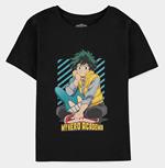 T-Shirt Bambino Tg. 146/152. My Hero Academia - Izuku Midoriya Black