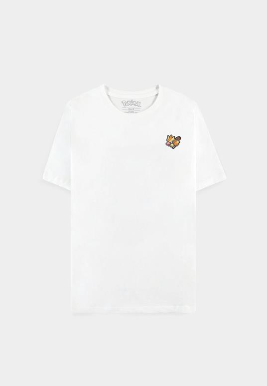 T-Shirt Unisex Tg. L. Pokemon: Pixel Pidgey White