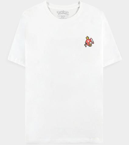 T-Shirt Unisex Tg. M. Pokemon: Magikarp & Gyarados White